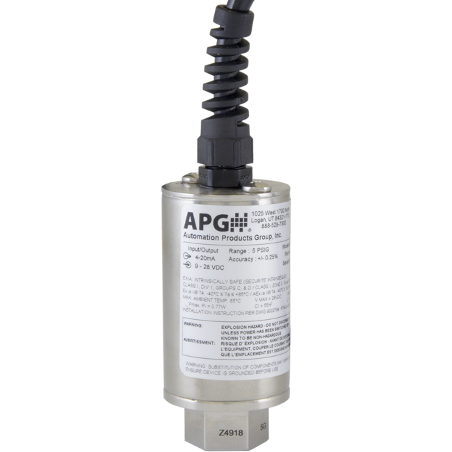 Automation Products Heavy Duty Pressure Transducer, PT-400